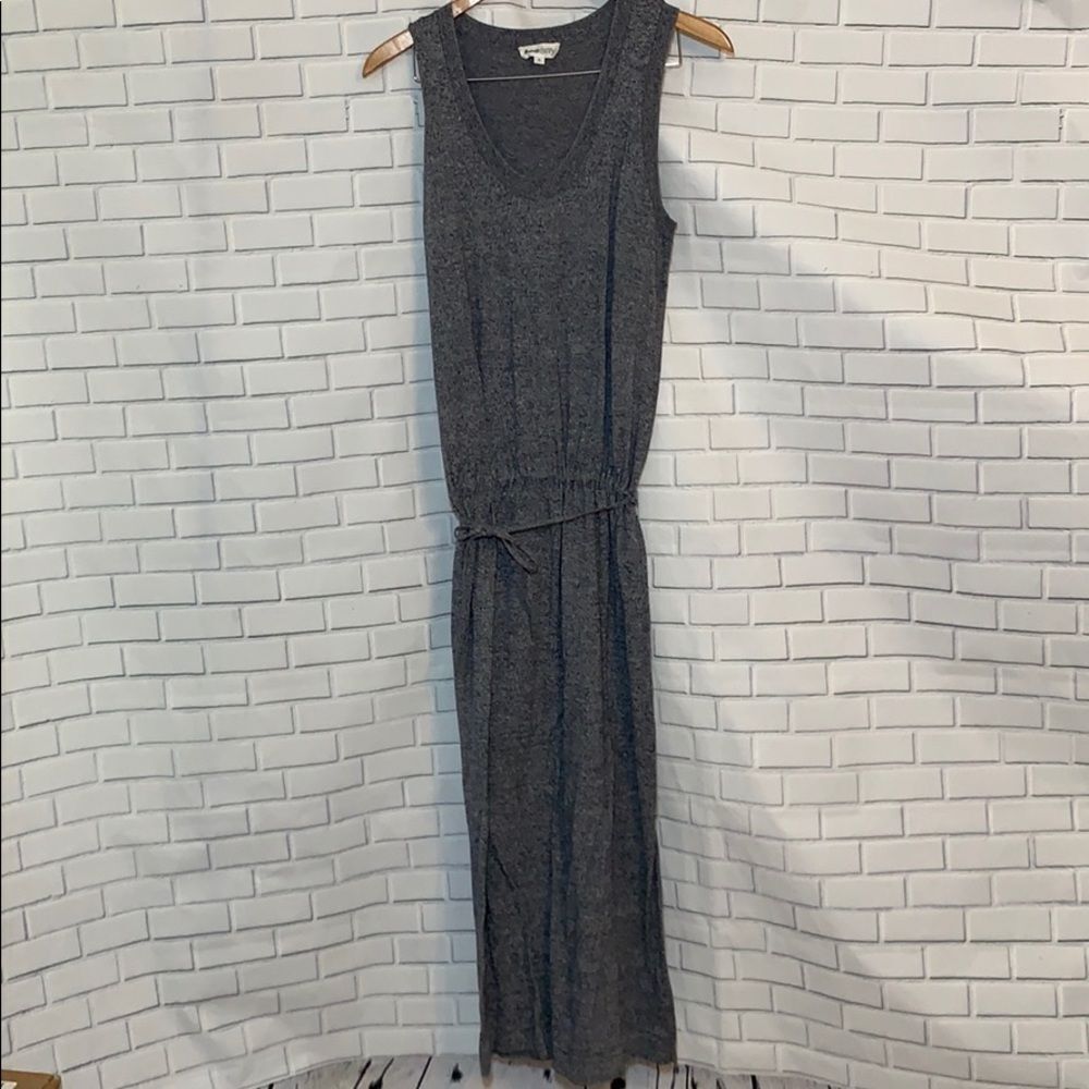 TseSay Grey Cotton Heathered Maxi Dress Sz M